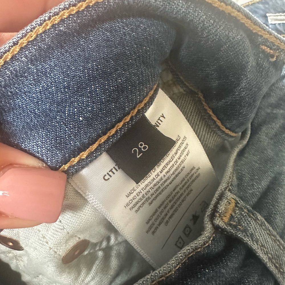 ANTHROPOLOGIE Citizens Of Humanity Florence Blue Ankle Cropped Jeans - Picture 10 of 10